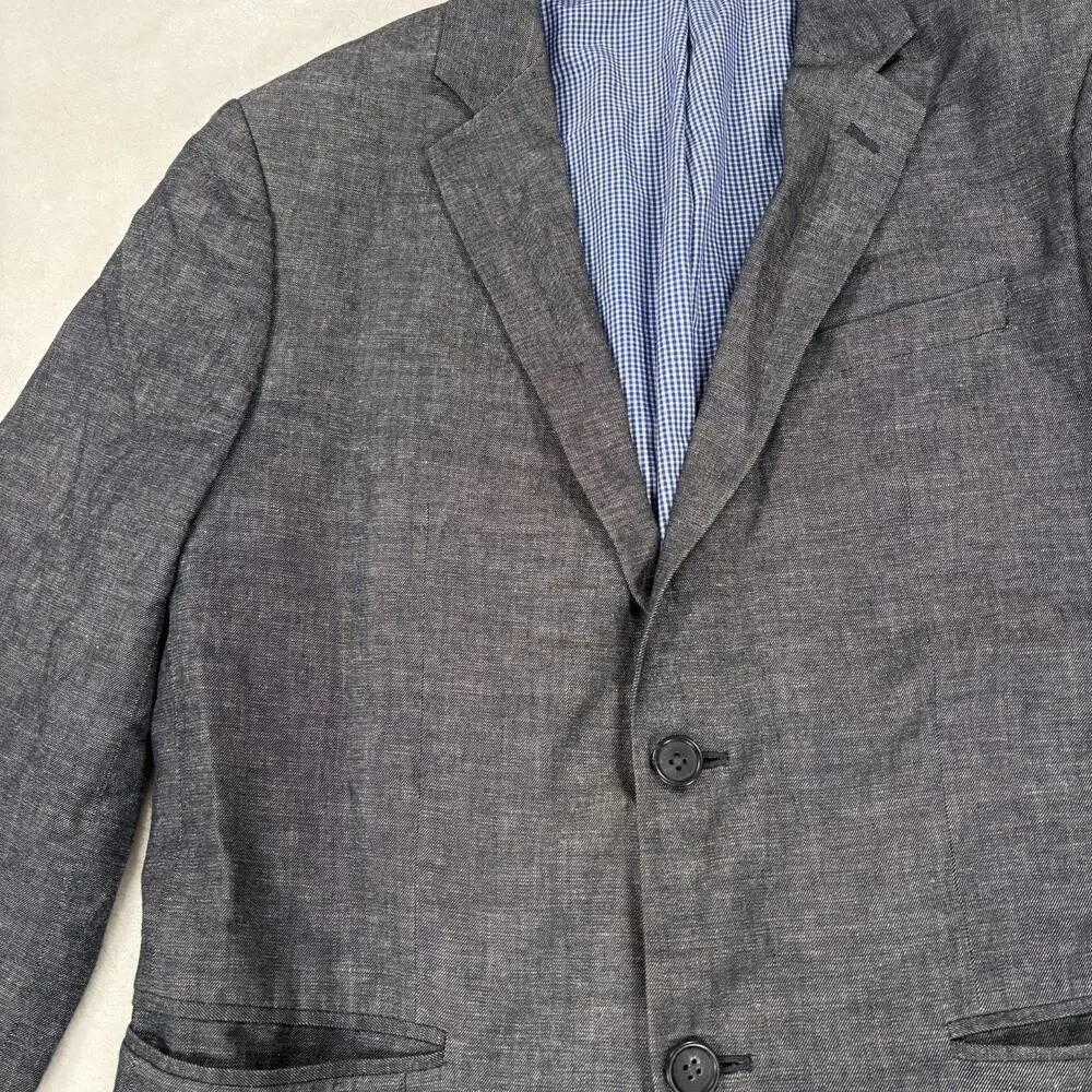 Banana Republic Mens Blazer 40R Gray Tailored Slim Fit Sport Coat Jacket